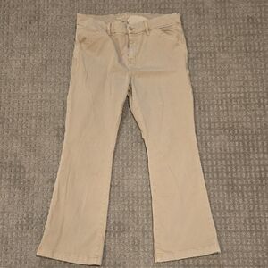 American Eagle Outfitters Beige Wide Leg Jeans